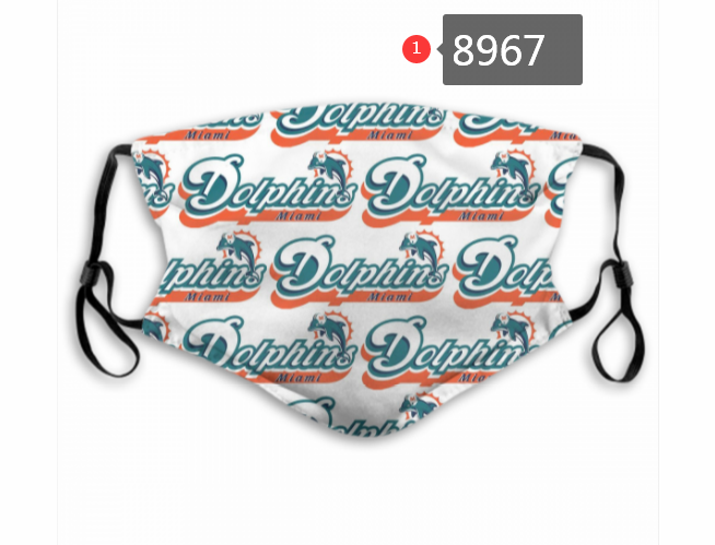 2020 NFL Miami Dolphins #2 Dust mask with filter